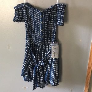 Brand new romper off the shoulder